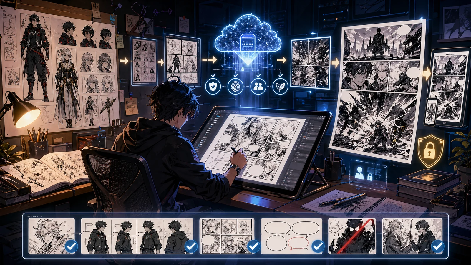 Responsible and original AI comic creation principles