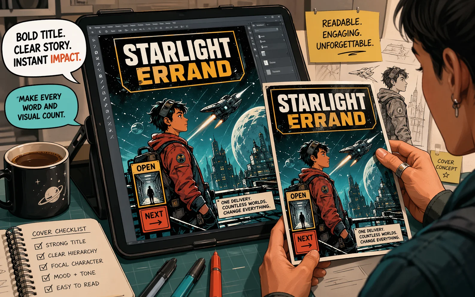 GPT Image 2 typography example with readable comic cover text