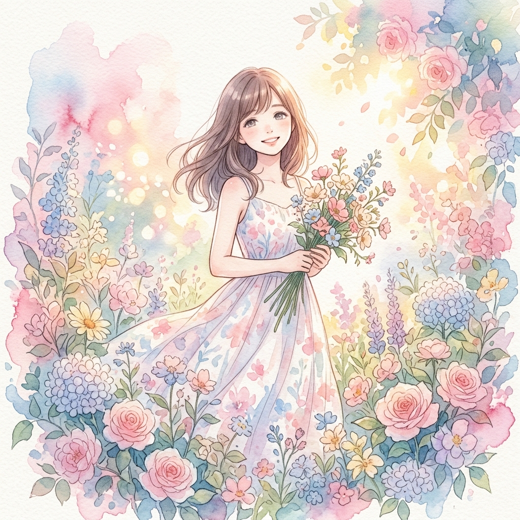 Watercolor Manga Style